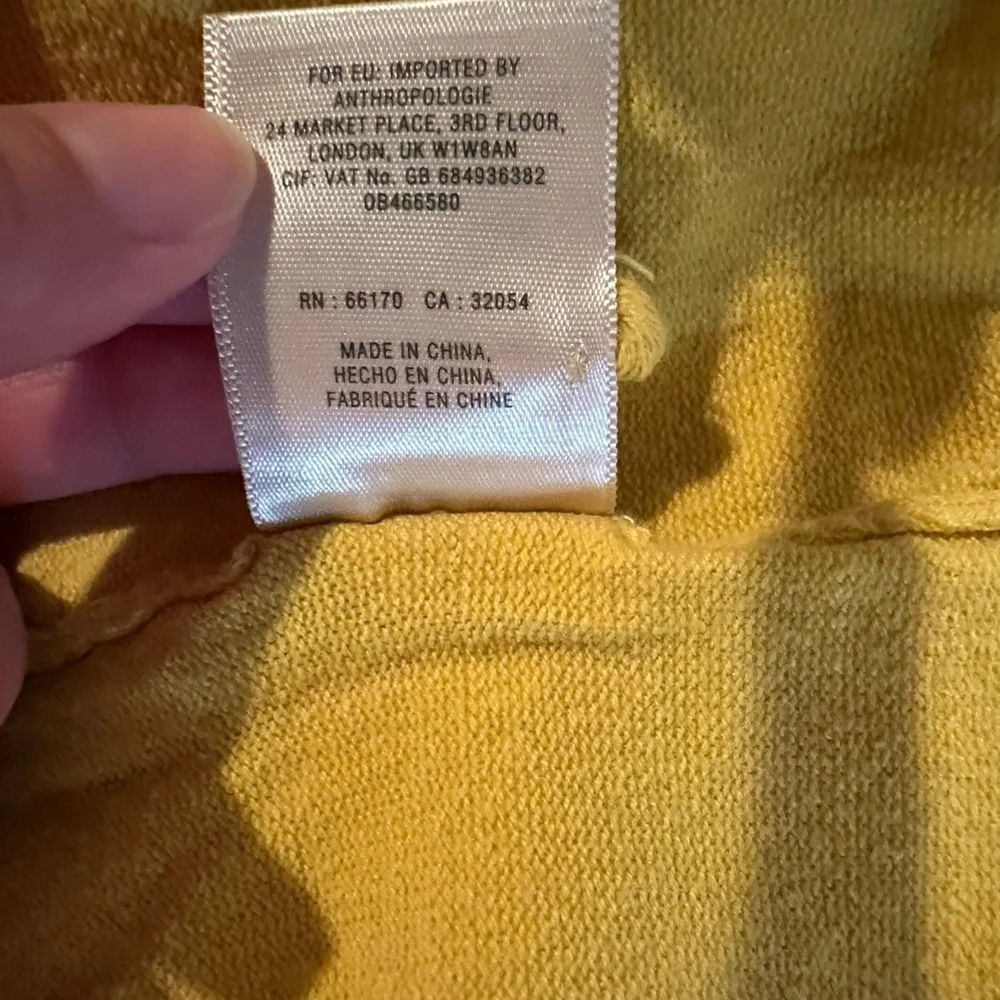 Yellow Women's Anthropologie Cardigan with pockets- size-medium/large - Picture 9 of 14